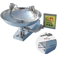 Wall-Mounted Safety Eye Face Wash Bowl Emergency Eyewash Station 304 Stainless Steel Dual Nozzle Eye