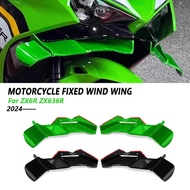 For Motorcycle Front Fairing Winglet Aerodynamic Wing Spoiler Winglet Body Work Fairing ZX-6R ZX6R Z