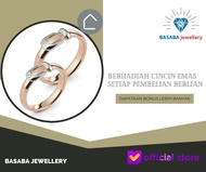 cincin couple emas asli - berlian eropa ORIGINAL