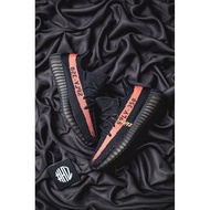 Pure Original Yeezy 350V2 Black Pink Color Matching Casual Sports Running Shoes BY9612