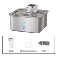 7L Stainless Steel Cat water Fountain 5000mAh Battery Wireless Sensor Intelligent Pet Water Fountain