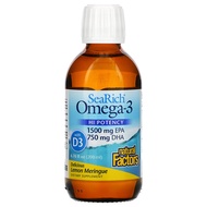 Natural Factors, Sea Rich, Omega-3, 1500 mg EPA/750 mg DHA, with Vitamin D3 Lemon Meringue, 6.76 fl 