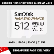 SanDisk High Endurance microSD Card with Adapter (CCTV/Car Dash Cam) 128GB 256GB 512GB QQNR