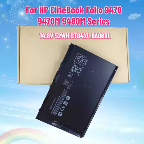 14.8V 52WH BT04XL BA06XL Laptop Battery for HP EliteBook Folio 9470 9470M 9480M Series HSTNN-IB3Z DB