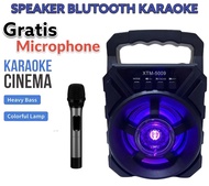 Terlaris Speaker Bluetooth Karaoke Portable Extra Bass Gratis Mic Super Bass Salon Music Mini Box Fu