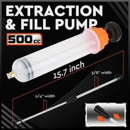 500CC Oil Extractor Pump - Manual Fluid Transfer Siphon for Automotive & Machinery