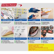 [[RM0.10]] Sticker Label Min 1A3 / Food label / Product label Pelekat Sticker
