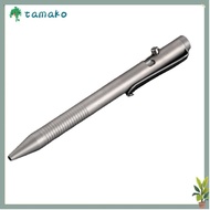 TAMAKO Ballpoint Pen, Titanuim Grey Alloy Pen, Easy Carry Bolt Action Pen Daily Use