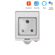 ZBER ปลั๊กไฟอัจฉริยะ Avoir Tuya ปลั๊กสำหรับแอฟริกาใต้ไวไฟที่เชื่อมต่อ IP55เต้ารับกันน้ำใช้งานได้กับ