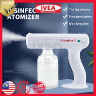 【Ship in 24 hours】 800ml Rechargeable Wireless Spray Gun sanitizer Distance 2 Meters Blue Light Nano Disinfection Spray