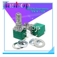 5pcs RV097NS 5K 10K 20K 50K 100K 500K B5K with a switch audio 5pin shaft 15mm amplifier sealing pote