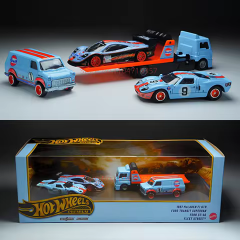 Hot Wheels Le Mans Garage Gulf Oil Livery Series Gmh39 Mclaren F1 Ford Gt40 1:64 Vintage Racing Coll