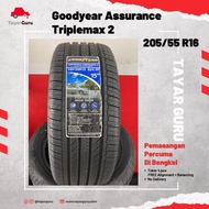 Goodyear 205/55R16 Assurance Triplemax 2 Tayar Baru (Installation) 205 55 16 New Tyre Tire TayarGuru Pasang Kereta Rim