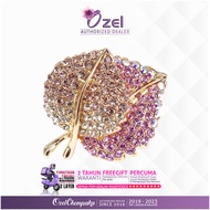 𝗥𝗲𝗮𝗱𝘆 𝗦𝘁𝗼𝗰𝗸 Ozel Chempaka Bahu Medium B318 Twin Leaves, Pin Ring Tudung, Kerongsang, Set Batu Swarovski