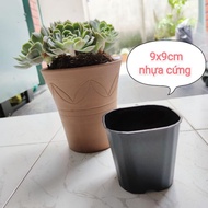 100 9x9 square plastic pots