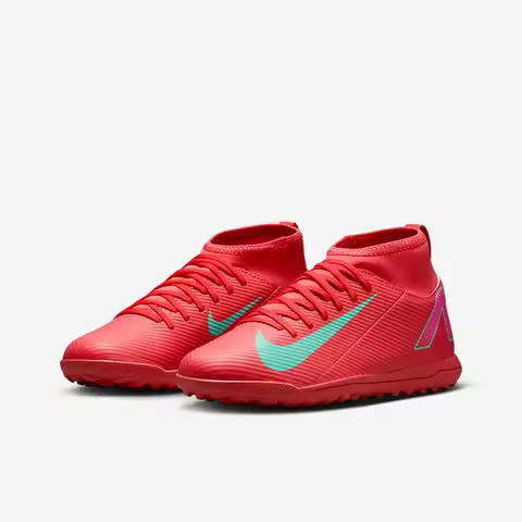 Nike genuine SUPERFLY 10 TF children's mid top sports football shoes FQ8313-800
