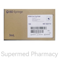BD 3ml Syringe without Needle (Luer-Lok Tip) 100's (box)