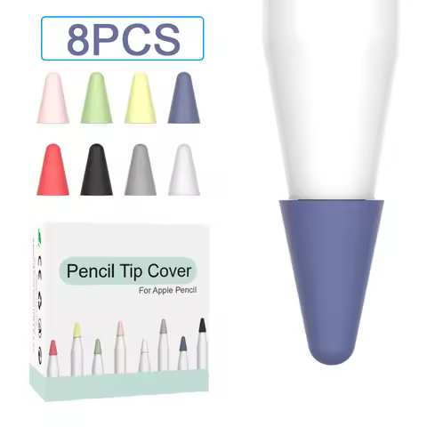 8pcs For Apple Pencil Tip Silicone Case Replacement Tips Case For Apple Pencil 1st 2nd Nib Protector