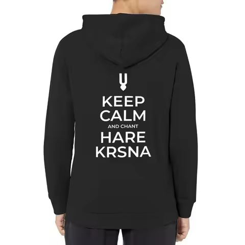 Keep Calm and Chant Hare Krsna ISKCON Hare Krishna with tilaka Hoodie autumn jacket men men's autumn