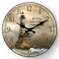 1pc Nautical Vintage Kitchen Wall Clock - Battery Operated Non-Drip Ringing - Seaside Vacation Party Decor - Perfect for Yacht, Kitchen, Bedroom, Office, and Garden Decorations