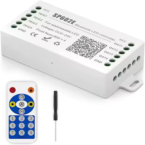 WS2812B WS2811 WS2813 WS2815 1903 SP602E Bluetooth Controller with 4 Signal Outputs for LED Module P