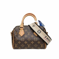 Louis Vuitton Speedy 20 可拆卸黑白寬肩帶 老花 PVC 晶片