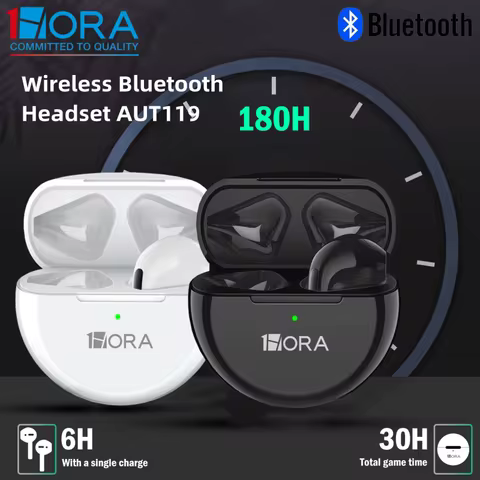 1HORA AUT119 Wireless headphones TWS Bluetooth 5.3 Clear sound In-ear headset Compatible with IOS/An