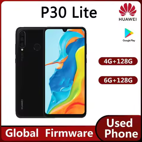 Global Firmware Huawei P30 Lite Smartphone Kirin 710 Celular Posterior fingerprint Lightweight phone