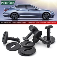 POKERFACE 10Pcs Car Floor Carpet Mat Clips Twist Lock With Washers For BMW E32 E34 E36 E46 3 Series 