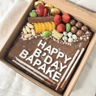 Brownies Fruit &amp; Choco (20x20) Birthday / Ulang Tahun (Baca Deskripsi)