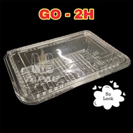 TAPAU - GO-2H Plastic Tray [ 100pcs+- ] Bakery Disposable Plastic Clear Bekas Kuih Plastic OPS - OP2