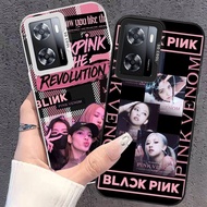 NR1 BLACK_PINK Silicone Case for OPPO A77 A57 A76 Reno 8 7 A36 A57S A77S