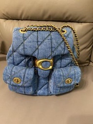 Coach 牛仔布鏈條背包