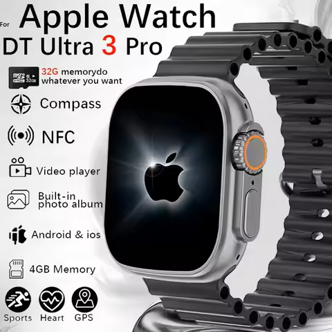 2025 New Original for Apple Watch Ultra Smart Watch Men 32G Memory MP4 Music Video 3D HD Bluetooth C