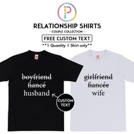[Adult/Kid] Husband Wife Newly Wed Couple Tee T-shirt Baju Gifts Custom Text Boyfriend Girlfriend Fi