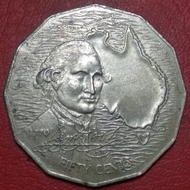 uang kuno koin asing 50 cents australia commemorative 1970 TP 1484