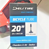 Ban Dalam Sepeda 20 x 1.50 / 2.00 FV 51.5 MM Deli Tire 20X150 200 Tube