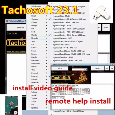 Newest TachoSoft Mileage Calculator 23.1 Mileage Software Repair TachoSoft Calculator with License D