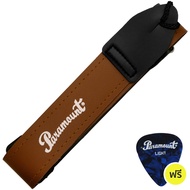 ( Wowww+++ ) Paramount Guitar Strap สายสะพายกีตาร์ สายสะพายกีตาร์โปร่ง รุ่น MD100BR (Brown) + ฟรีปิ๊