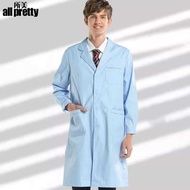 Tt White Long Sleeved Lab Coat, Student Internship Biology Laboratory,