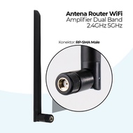 GlestRadio - CDSENET 2.4GHz 5GHz 6dBi RP-SMA Male WiFi Router Antenna - Black