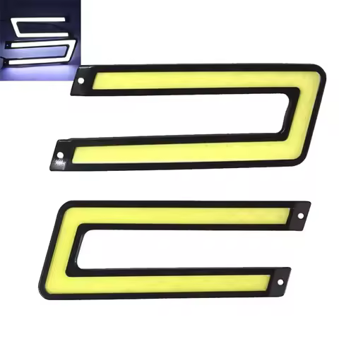 2Pcs 12V U Shape Car LED Light Car LED Light Spotlights Fog Lamp Styling DRL Daytime Running Light C