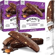Nonni's Dark Chocolate Almond Biscotti 6.88oz (195g), 2 Pack