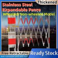 Road Barrier 3M 6M Stainless Steel Expandable Barrier Gate Safety Fence Barrier Telescopic Fence Bar