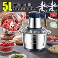 Meat grinder 5L capacity electric meat grinder 304 stainless steel kitchen meat grinder 2 * 6 blade 