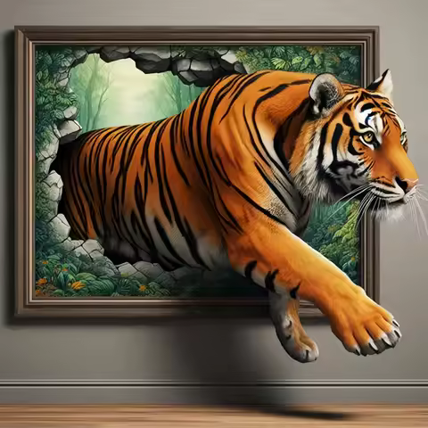 Tiger Diamond Painting Set for Painting, DIY Adult Full Diamond Home Decoration Painting Set, Adult,