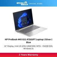 HP ProBook 440 14 Inch G11 P440-G11-A71G1PT Laptop - 14" WUXGA/U5-125U/8GB/512GB SSD/Intel/Win11/MS 