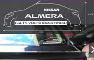 NISSAN ALMERA Line Symbol Sharpe High Grade Sticker 25cmx8.5cm+-