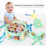 COD Kids Educational Musical Instruments Drum Combination Percussion Set Toys Best Gift for Children