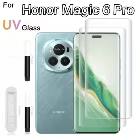 2Pcs UV Tempered Glass for Honor Magic 7 Pro 6 Lite 7 RSR 4 Lite HD Screen Protector for Honor Magic